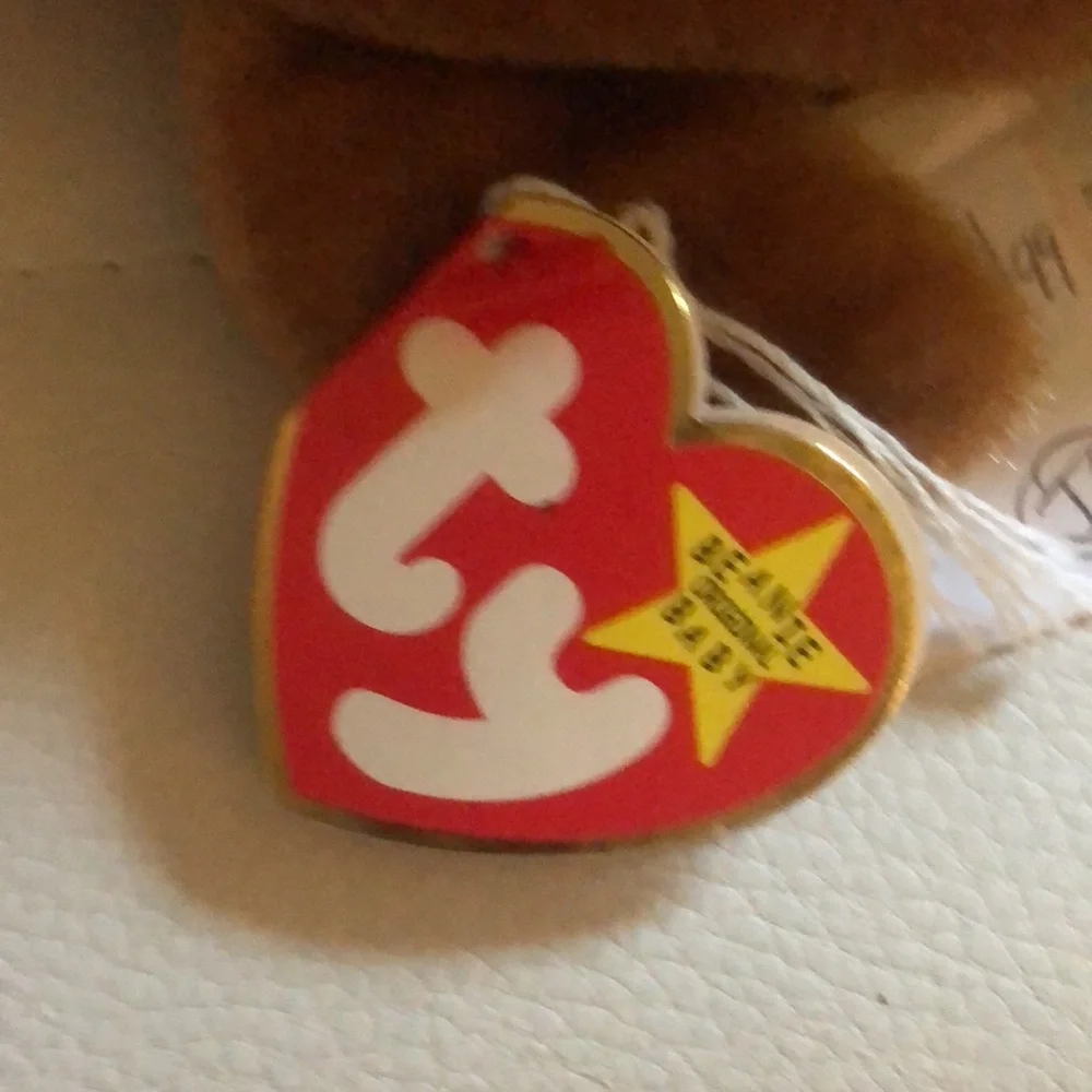 Vintage retired Ty Brown Plush Hamster Toy